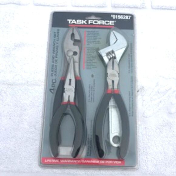Pliers & Wrench Set . 4Pc . Task Force - Picture 1 of 4